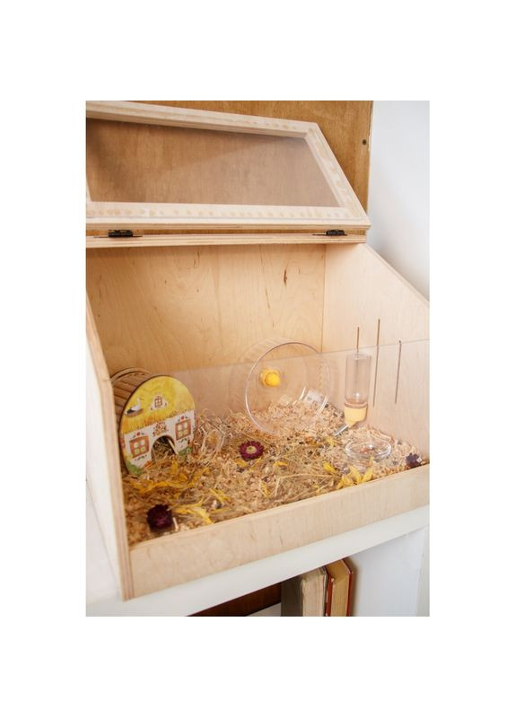Унікальна стильна клітка для хом'яка. Дерево. 40х30х30см. WoodyNest MINI. No Brand (336766807)
