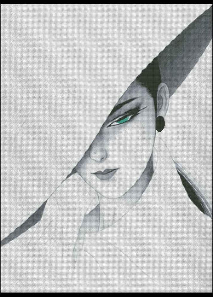 Набір для вишивання хрестиком. Розмір: 40*54 см Дама Лоскуток (315359009)