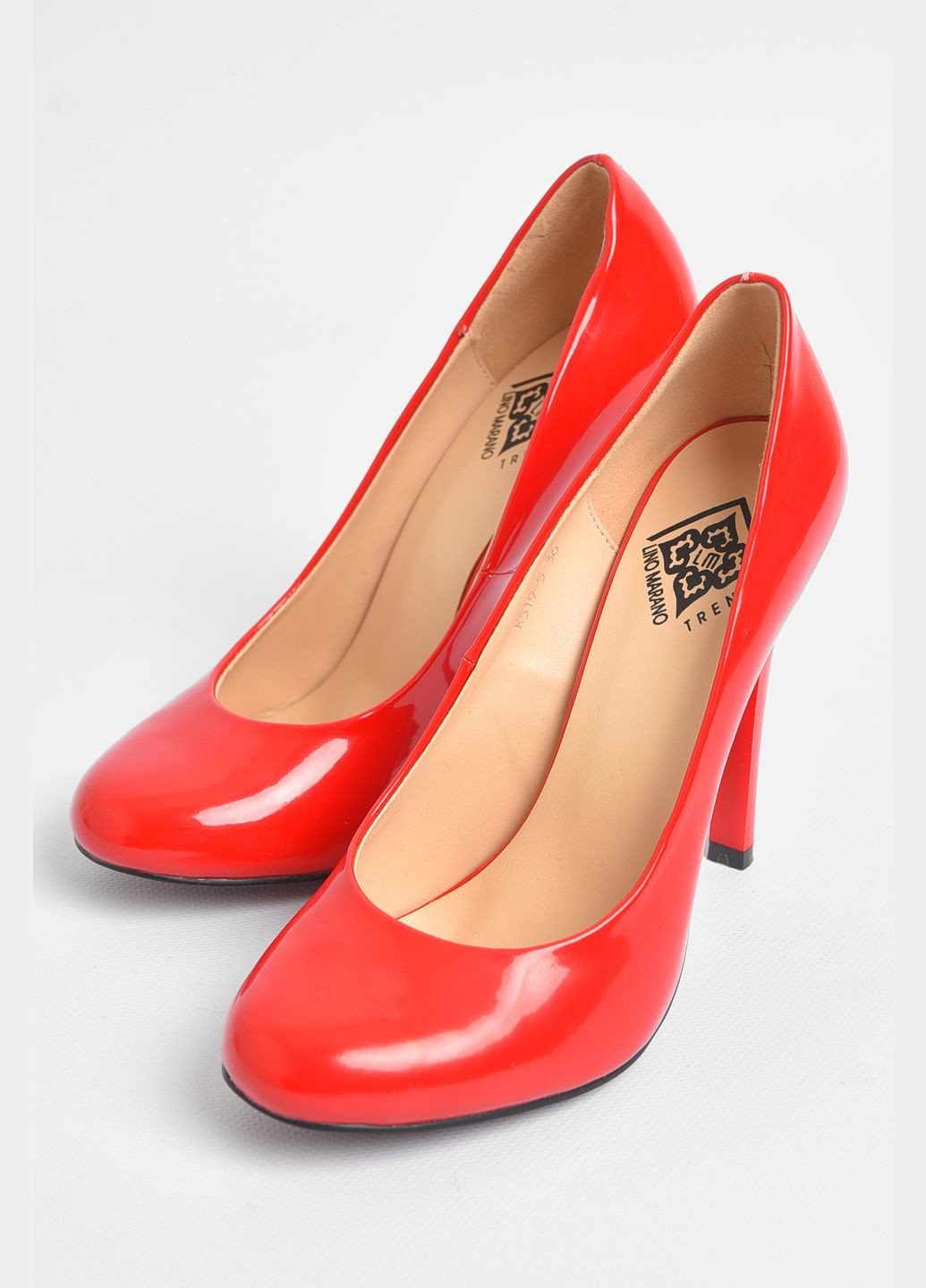 Туфли женские красного цвета Let's Shop на высоком каблуке