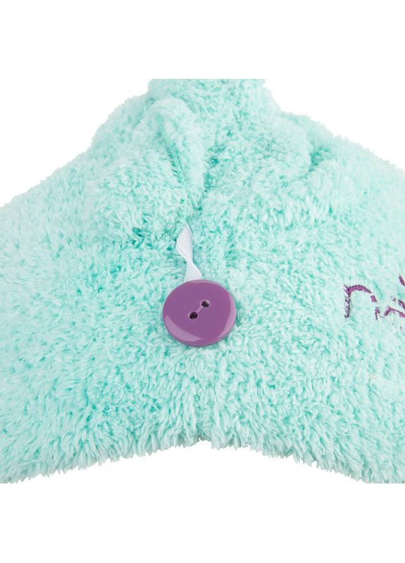 Рушник - Тюрбан для волосся з м'якої мікрофібри Бірюзовий Nabaiji блакитний