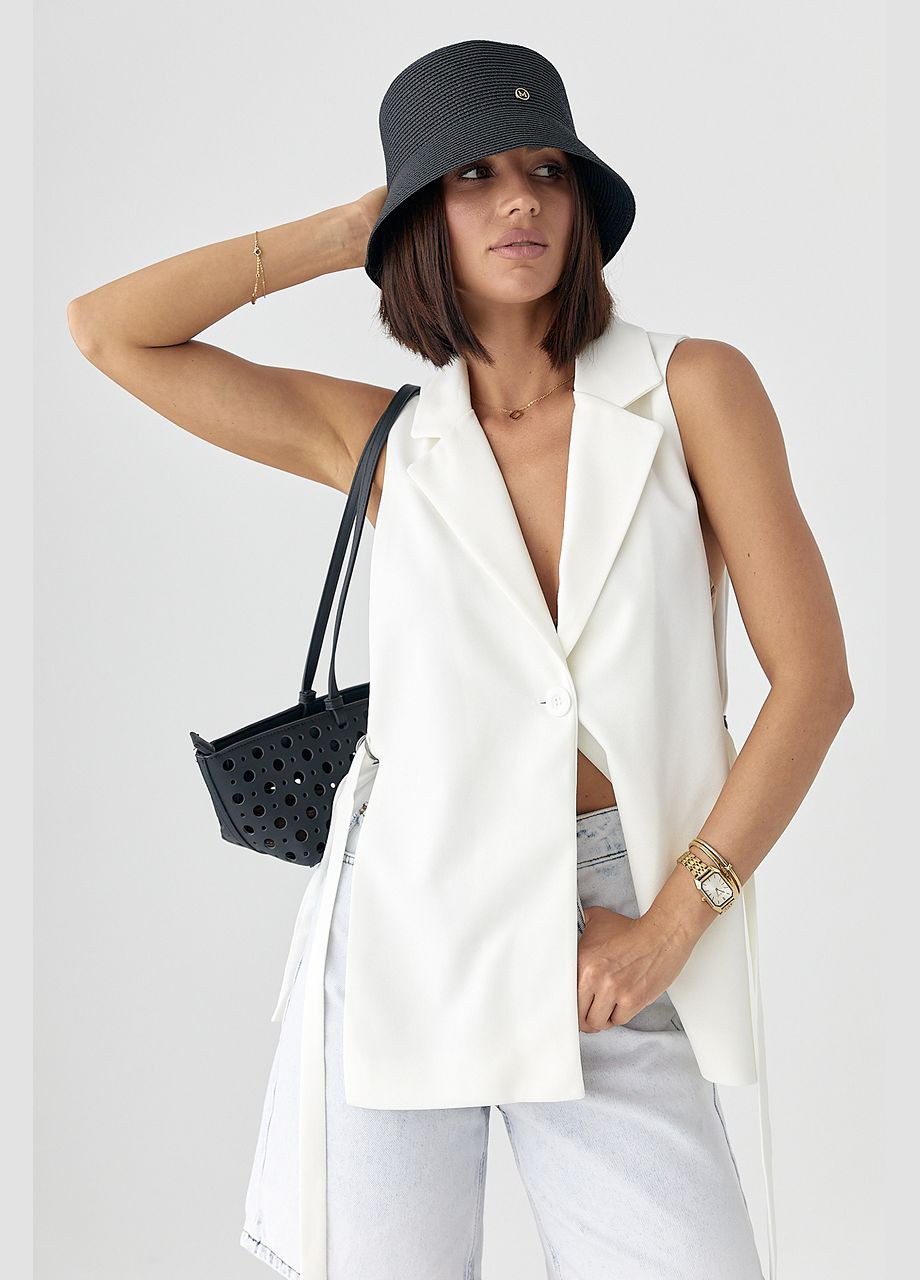 Жіночий класичний подовжений жилет Lurex (336678788)