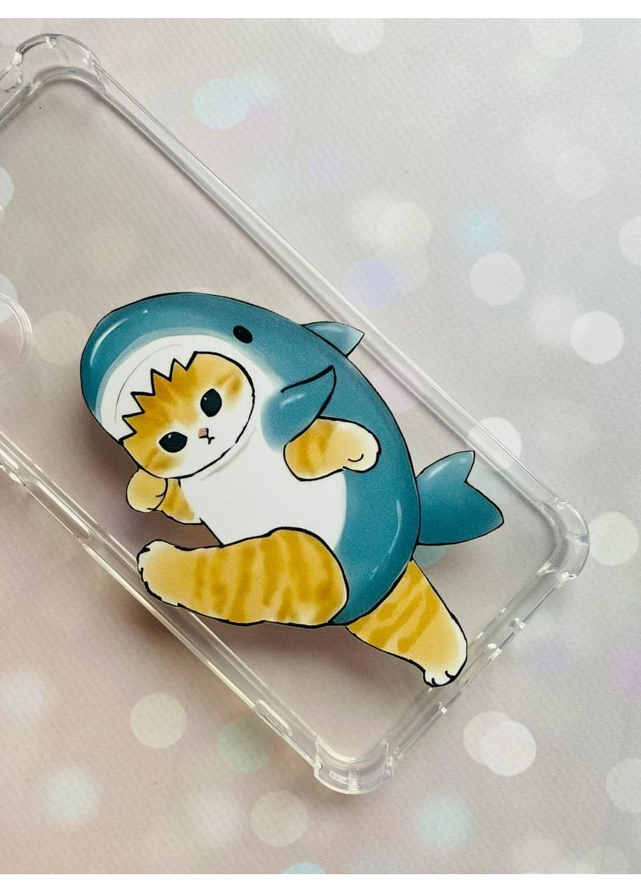 Чехол с утолщёнными углами на Samsung Galaxy S24 FE Котенок акула (принт 380) Creative (355387828)