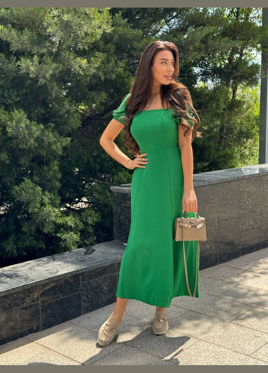 Зелена кежуал сукня N.Family однотонна