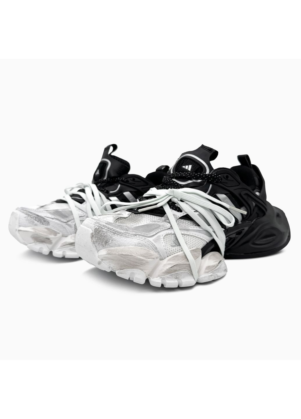 КРОССОВКИ ЖЕНСКИЕ ADIDAS VENTO XLG DELUXE BLACK / WHITE АДИДАС ВЕНТО XLG ДЕЛЮКС No Brand чёрные демисезоны (367175075)