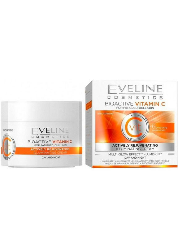 Eveline Cosmetics Крем для обличчя BIOACTIVE VITAMIN C активно омолоджуючий освітлюючий крем 50 мл 2803 — Крем, Польща (340111272)
