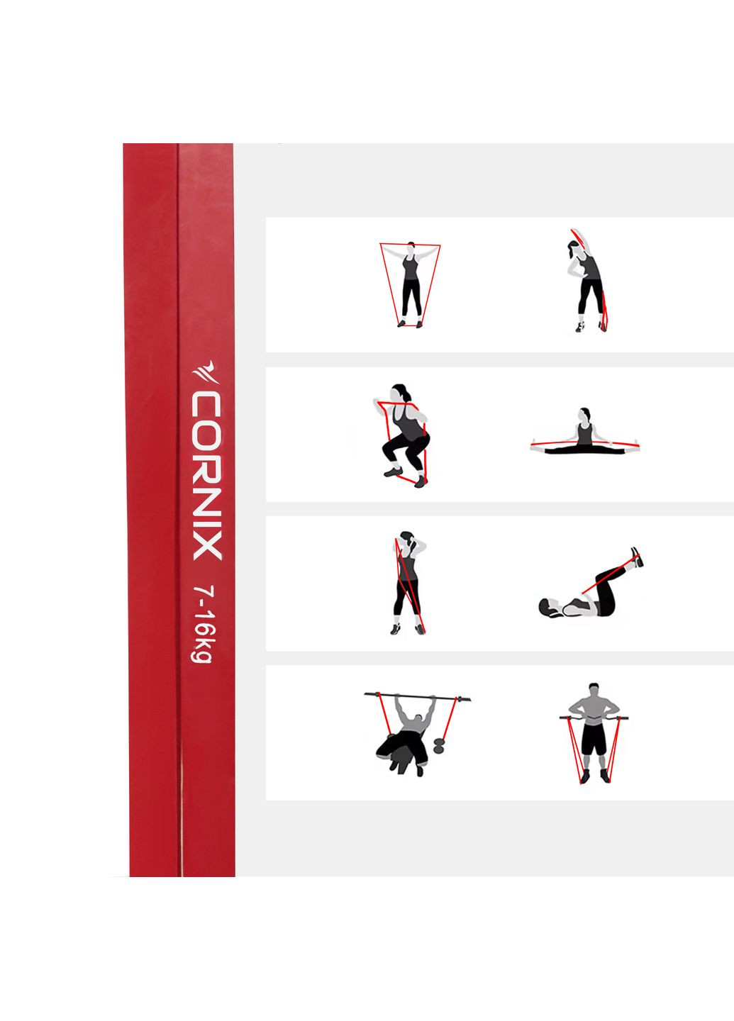 Эспандер-петля Power Band 13 мм 7-16 кг (резина для фитнеса и спорта) Cornix XR-0058 (323163772)