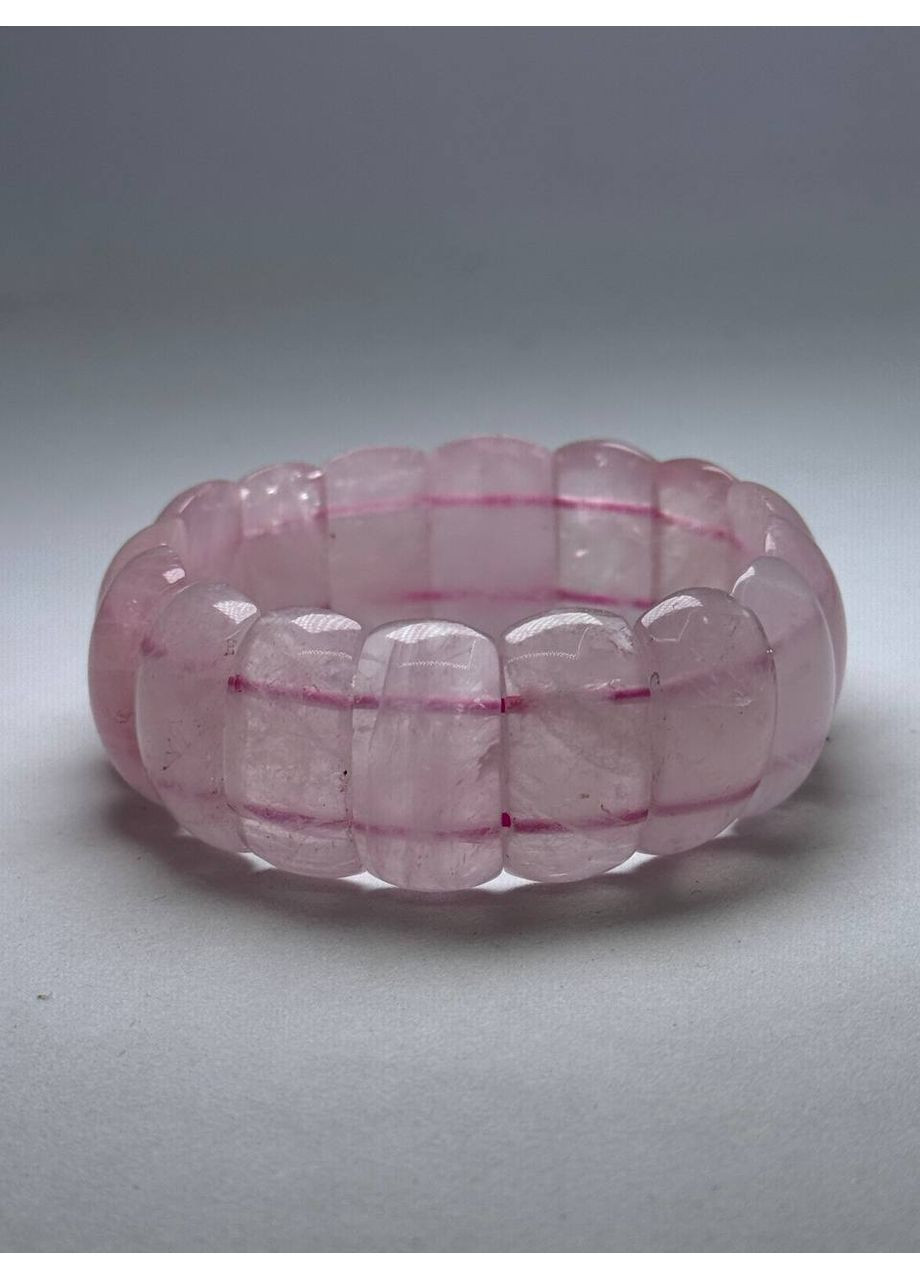 Браслет з рожевого кварцу 22*12 мм 18,8 см Рожевий No Brand (350633846)