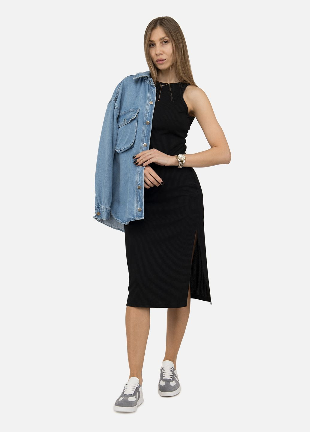 Чорна жіноча сукня колір чорний cb-00250376 Yuki