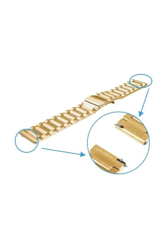 Браслет для наручных часов. Золотой цвет. Ширина 14 мм, 16 мм, 20 мм и 22 мм. No Brand (370101577)