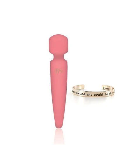Вібромасажер : Bella Mini Wand Coral, 10 режимів роботи, медичний силікон RIANNE S (291441987)
