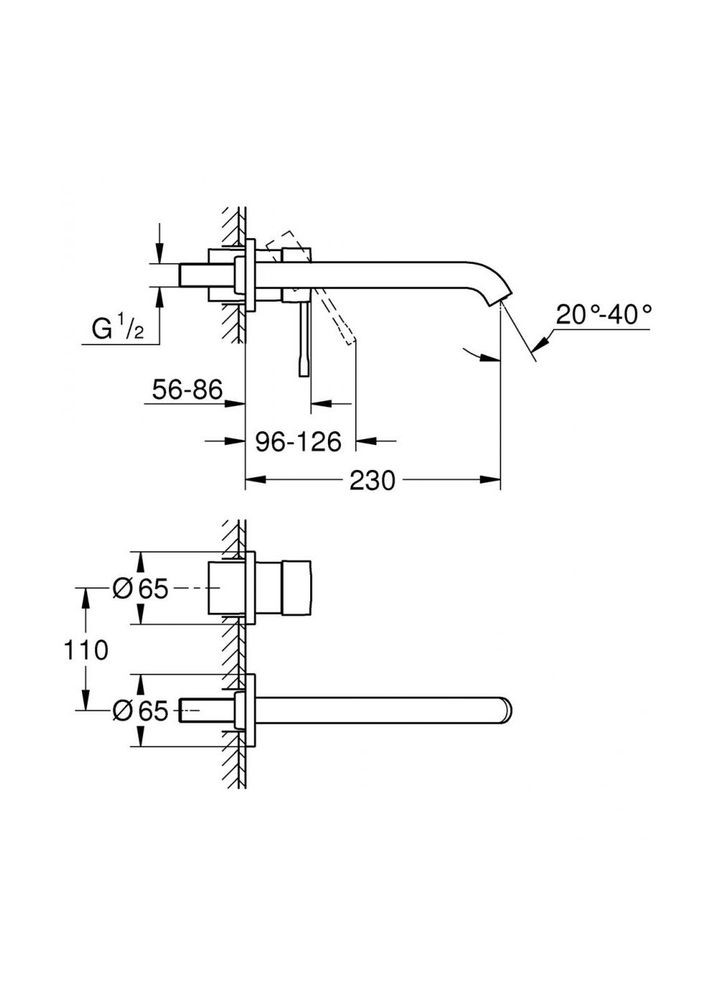 Смеситель для раковины Essence New 19967001 Grohe (314865979)