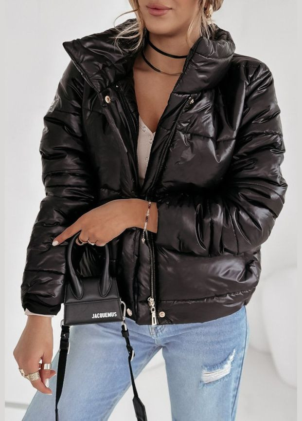 Чорна жіноча курточка колір чорний р.42/44 454250 New Trend
