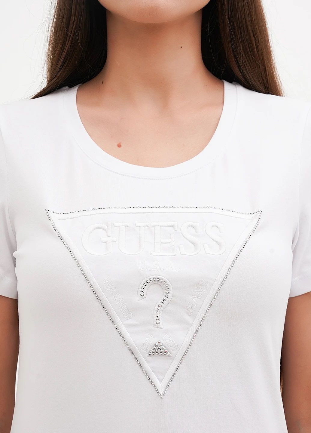 Футболка женская летняя с рисунком Guess - (326379453)