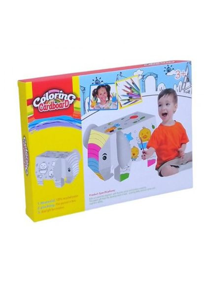 Набір для творчості "Розмальовка-конструктор: Слон", 12 фломастерів у наборі MIC (325261853)