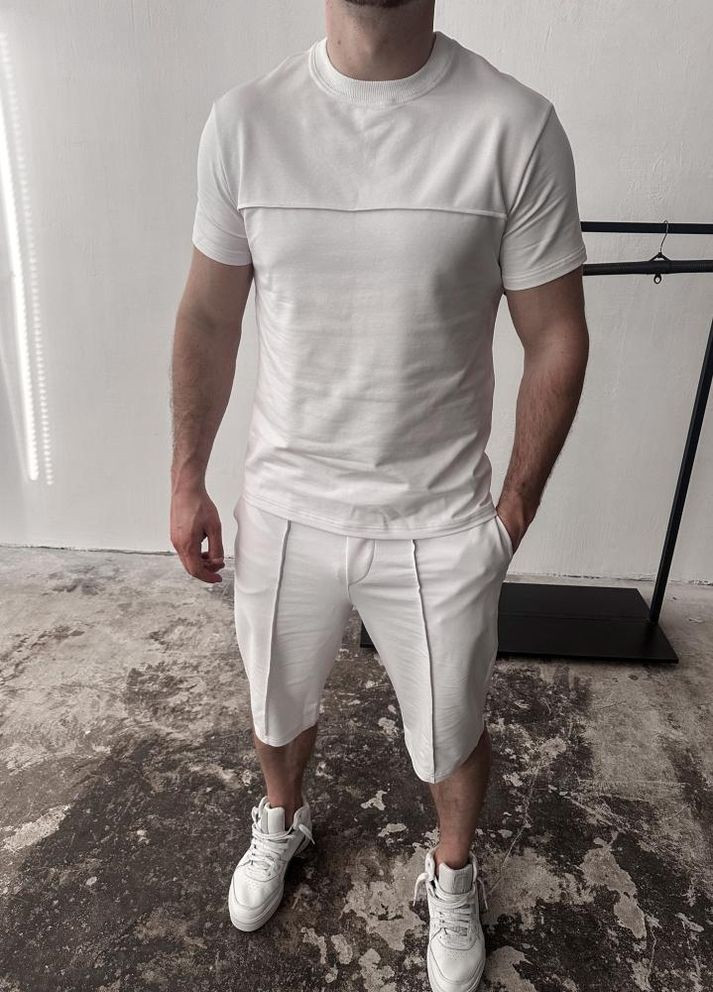 Чоловічий літній костюм, білого кольору, No Brand (292631515)