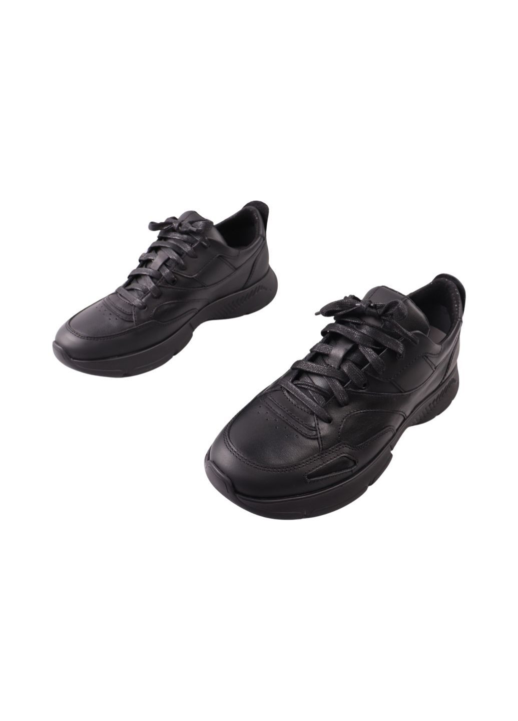 Черные кроссовки мужские черные натуральная кожа Vadrus 543-24DTS