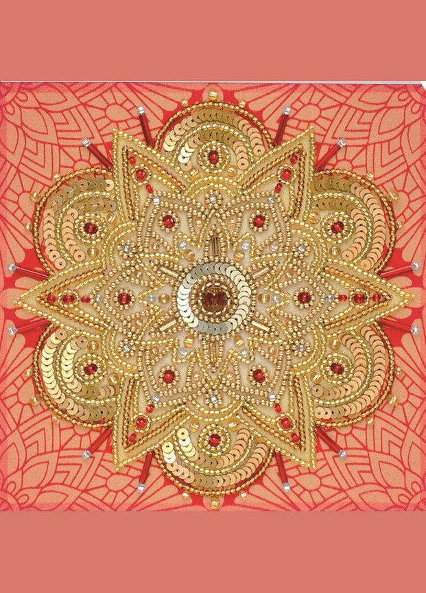 Набір для вишивки бісером Мандала "Багатство та процвітання", 15х15 см No Brand (340486172)