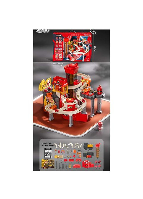 Автотрек трек іграшковий пожежний, ліфт JP588-11 No Brand (314482384)