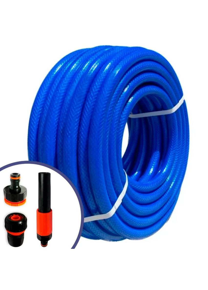 Садовий шланг + комплект STANDARD (1/2", 20 м) 3-х шаровий з армуванням (24854) BLUETOOLS (322425565)