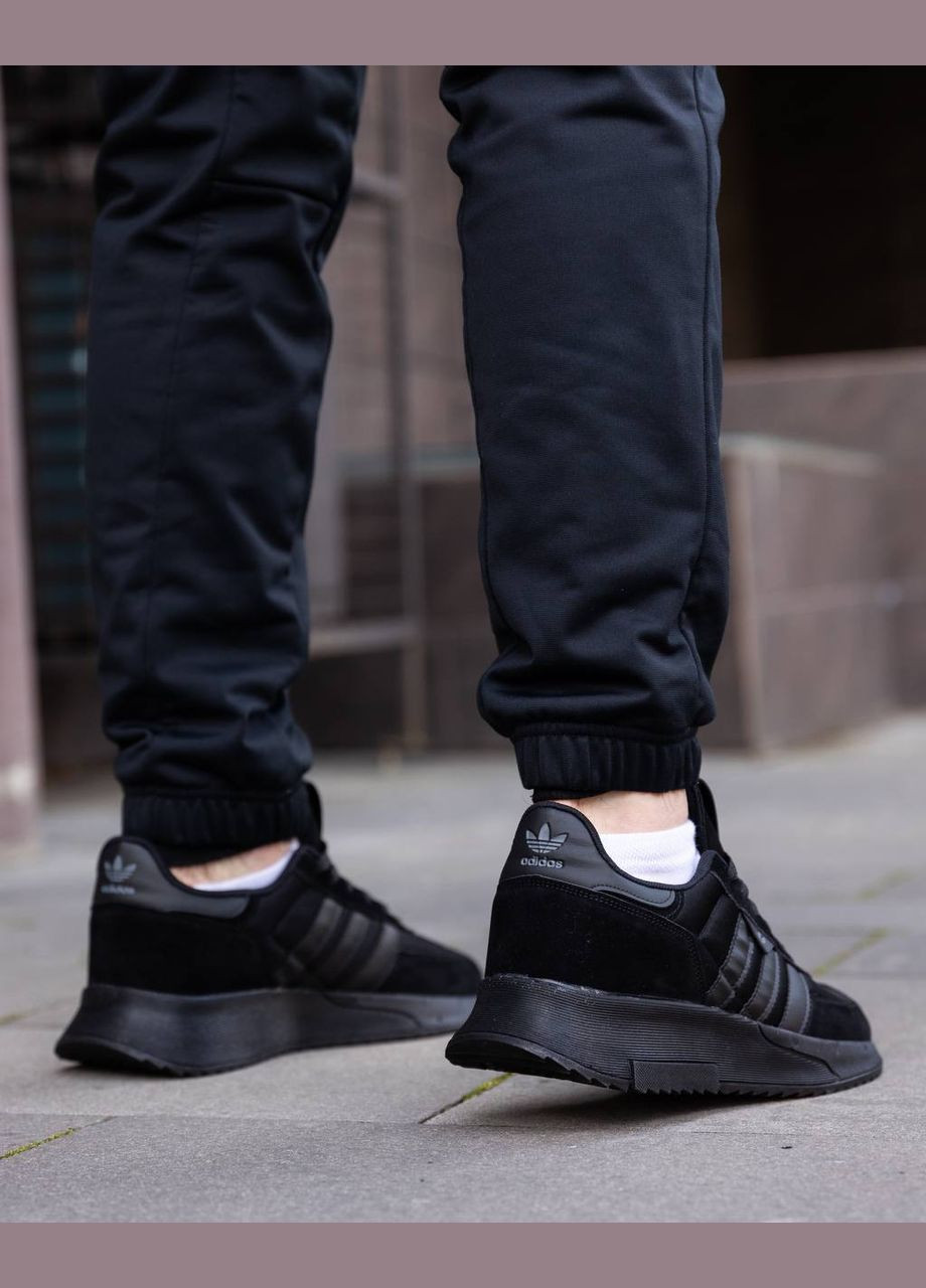 Черные всесезонные кроссовки Vakko Adidas Retropy F2 Total Black
