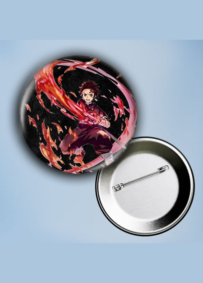 Значок на булавке Аниме Клинок, рассекающий демонов #4 металлический 56 мм No Brand (304503308)