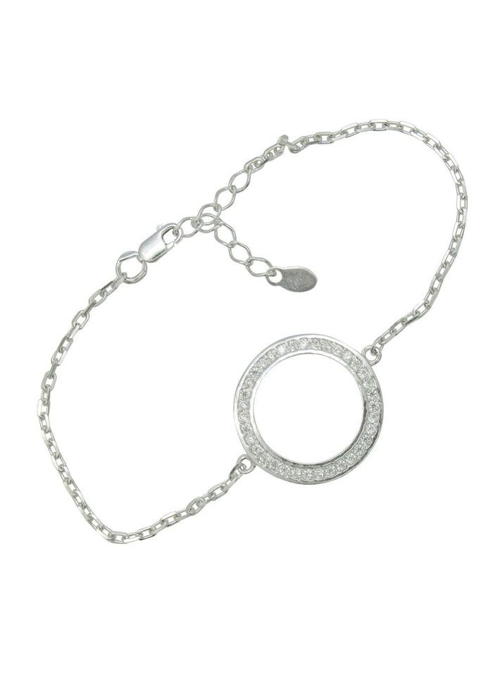 Срібний браслет з фіанітами "Захват" No Brand (350667309)