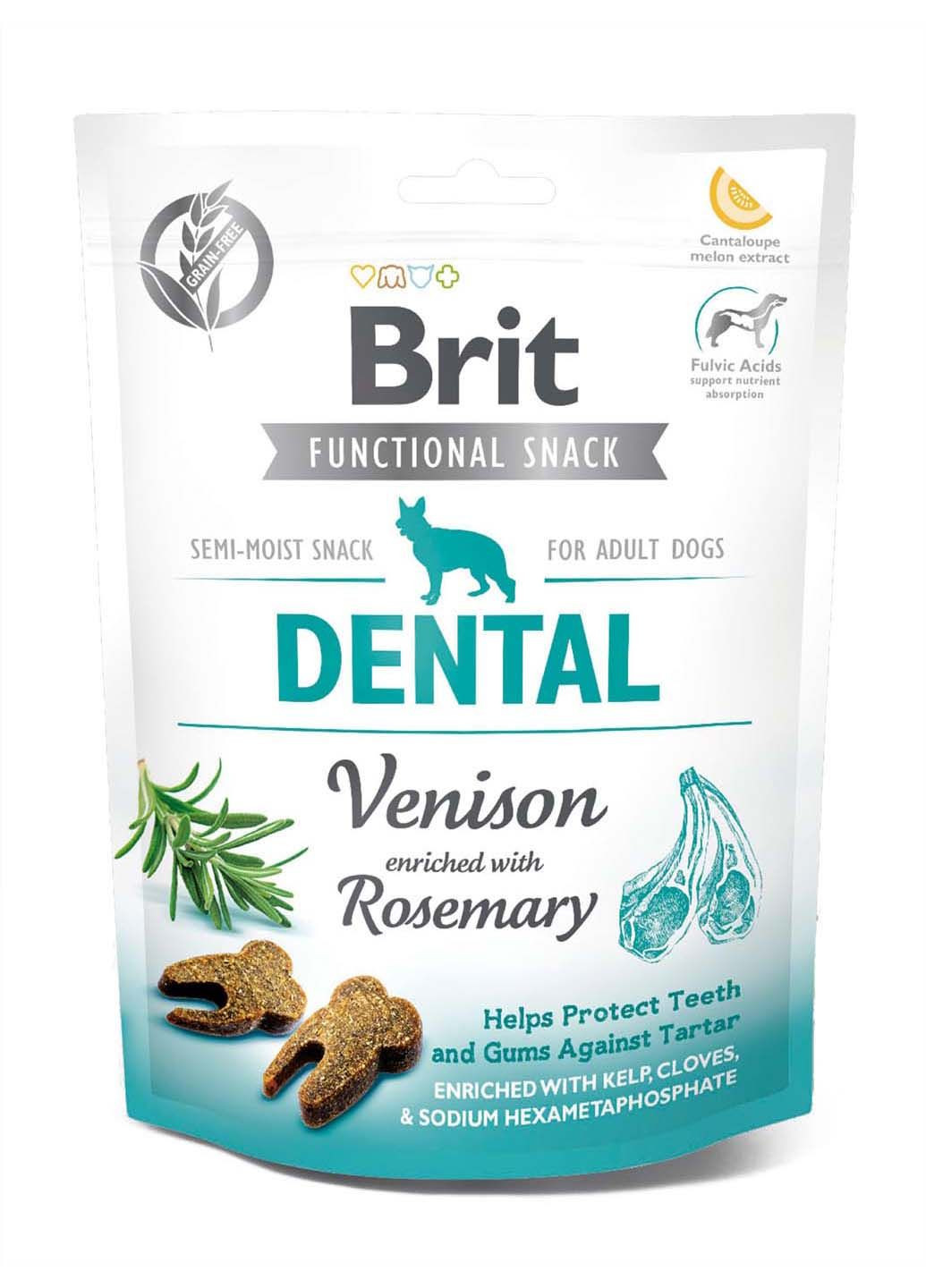 Лакомство для собак Dental оленина с розмарином 150 г Brit Care (285779063)