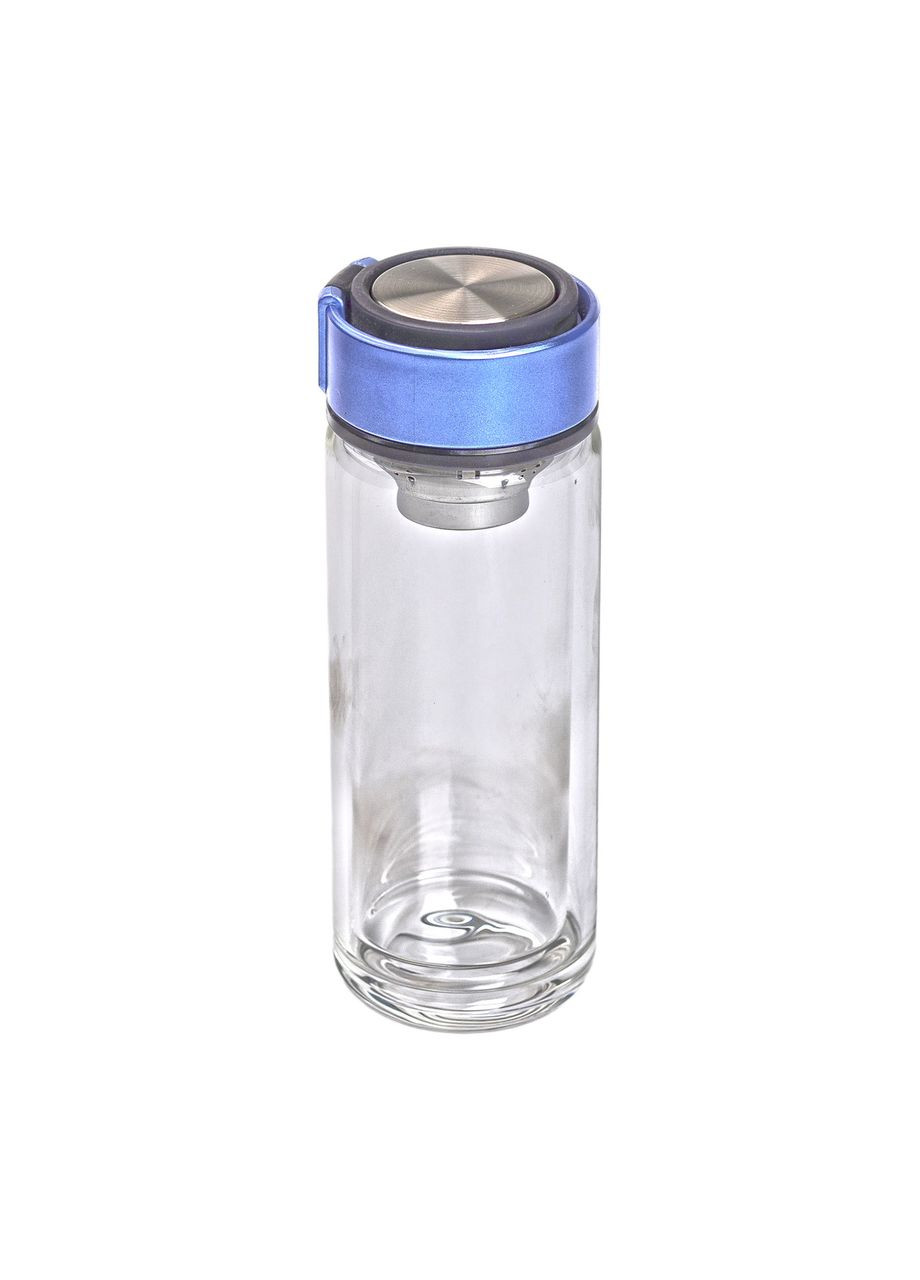 Термос стеклянный с двойными стенками и ситечком 330 мл синий HP-14-39BL Yiwu (353504993)