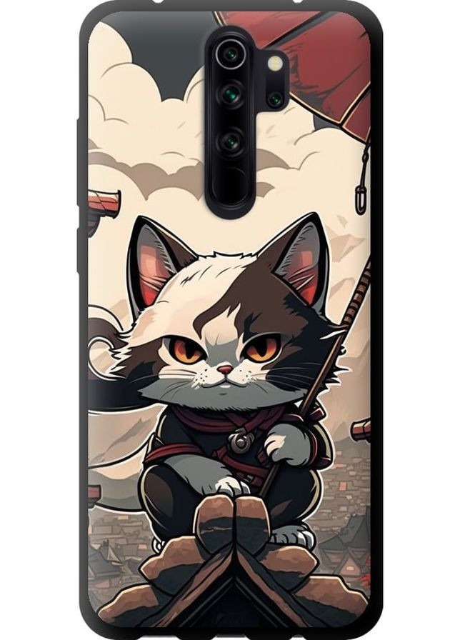 TPU черный чехол 'Япония - кот на крыше' для Endorphone Xiaomi Redmi Note 8 Pro (278239220)