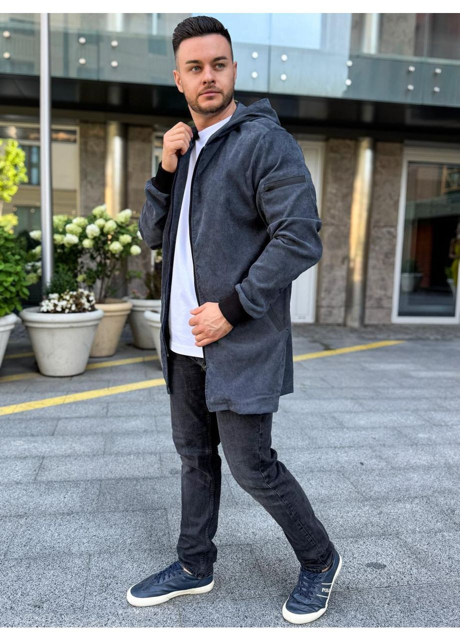 Серая вельветовая куртка уоркер No Brand