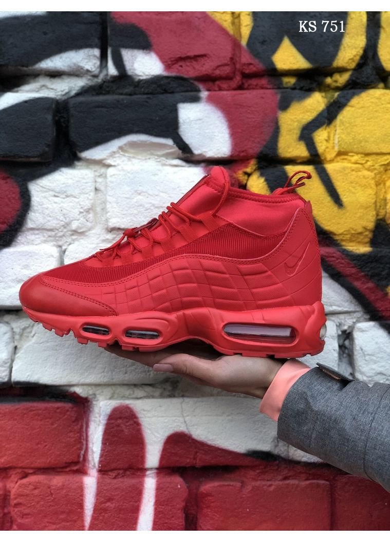 Комбіновані Осінні кросівки чоловічі nike air max 95 sneakerboot найк аір макс 95 No Brand