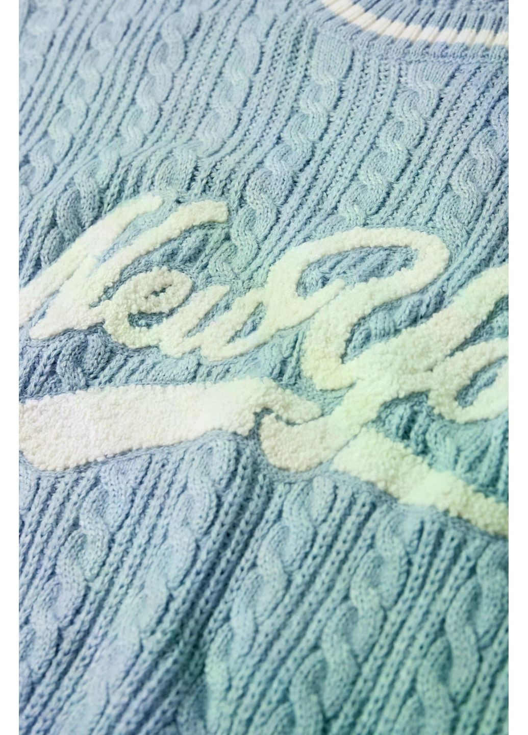 Голубой демисезонный детский вязаный свитер для девочки 128 см голубой (25082735) джемпер C&A