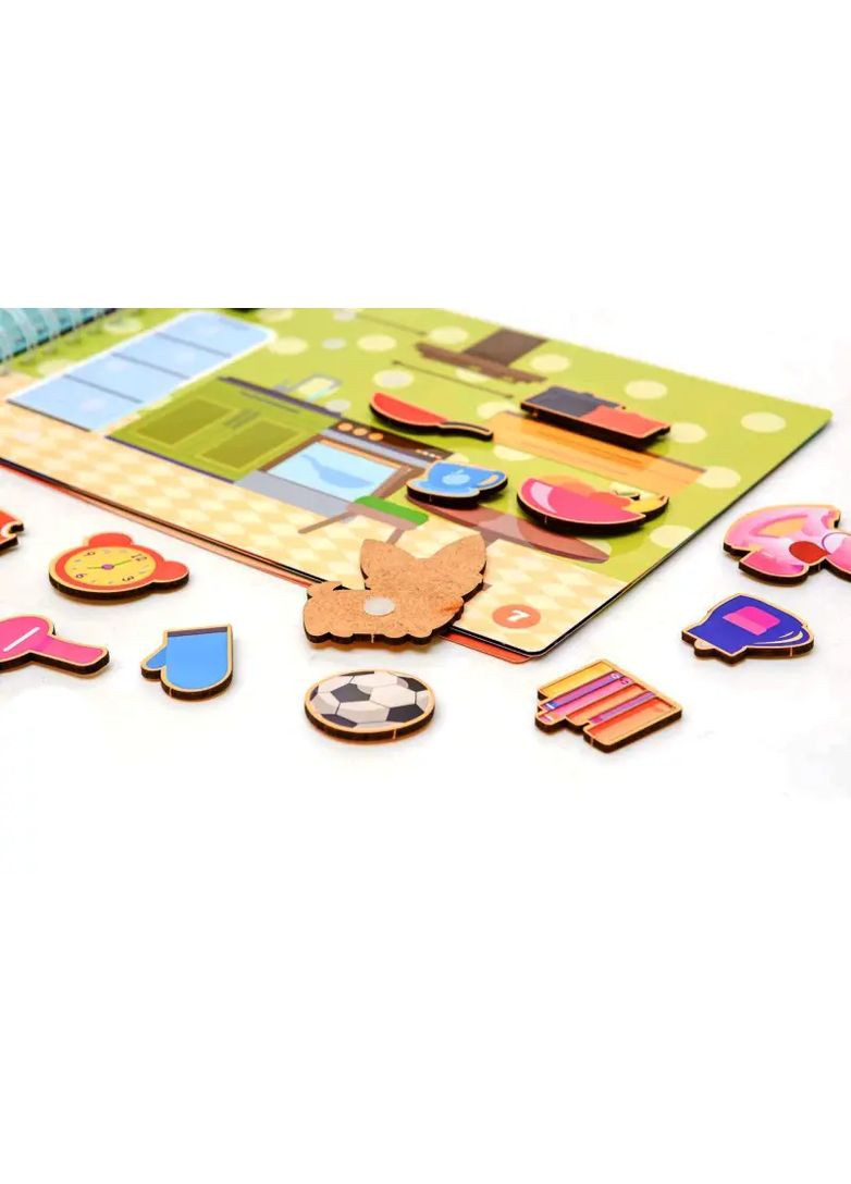 Дерев'яний пазл Будиночок Мока Бока 103 деталі з наклейками, розвиваюча гра, в асортименті Puz-88892 PuzzleOK Дер9892 (370651449)