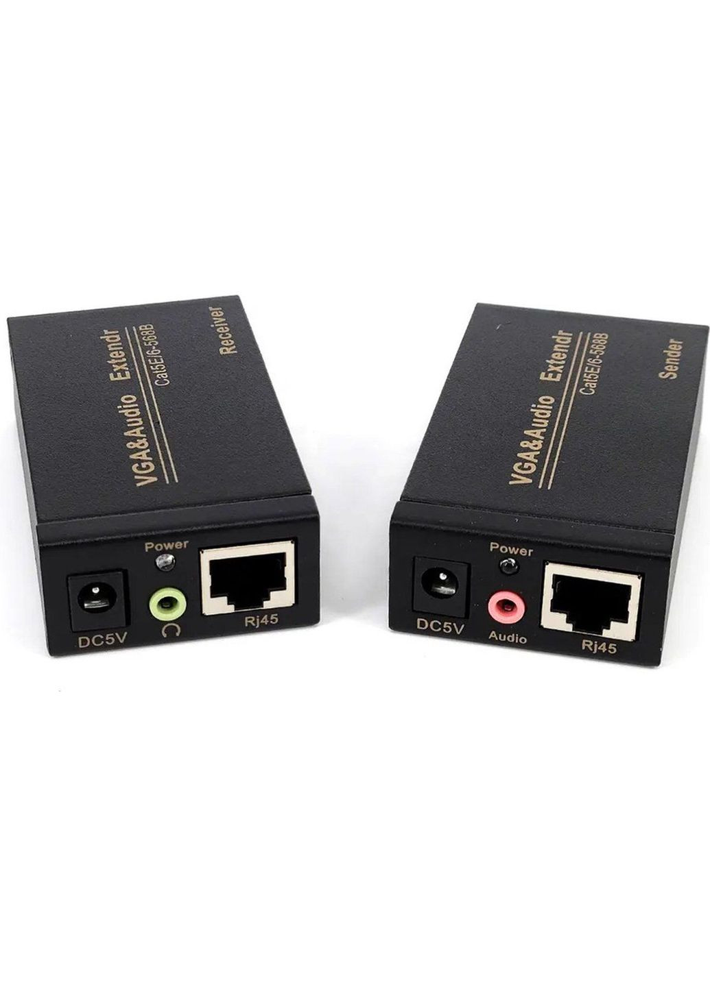 Удлинитель VGA HD15 M/F по витой паре RJ45 100m (1xRJ45) 1080p +Audio cat.5e/6 Lucom (370888086)