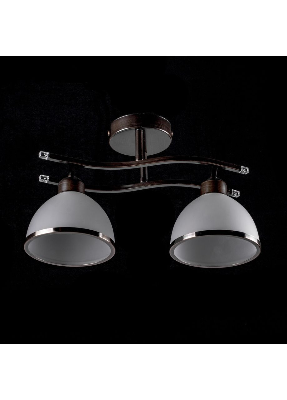 Стельова люстра на дві лампочки (венге) 1300/2C/WENGE+WT No Brand (354229687)