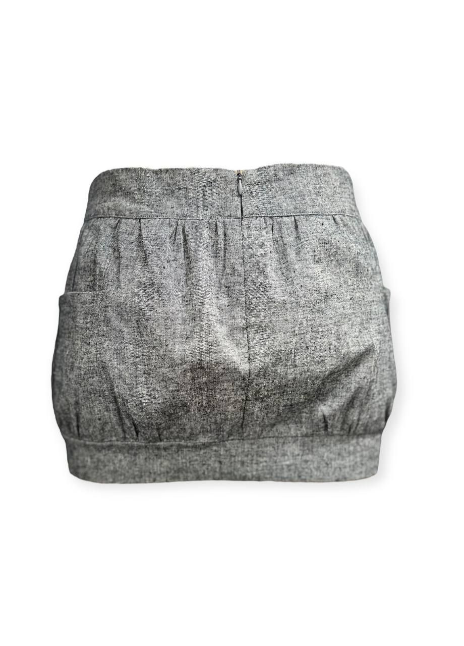 Серая повседневная однотонная юбка серый Blanco