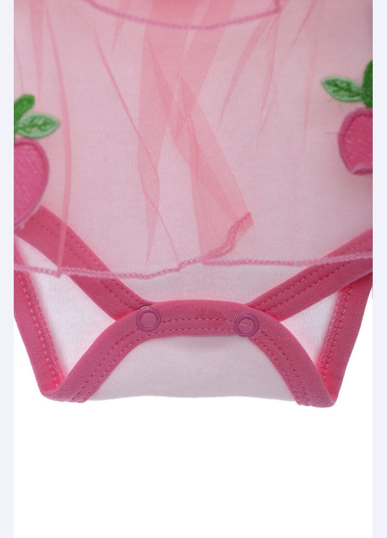 Боді сукня з коротким рукавом для дівчинки біле бавовна бавовна MiniPapi 50 см (38369) BABYKROHA (315423641)