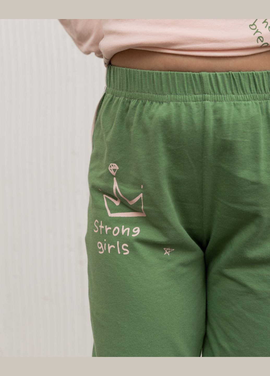 Персикова підліткова піжама на дівчинку зі штанами Nicoletta