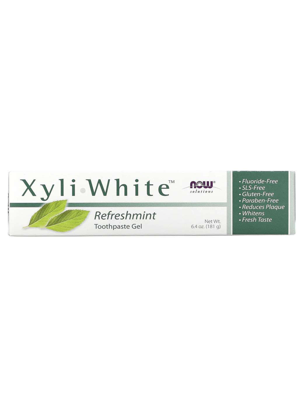 Зубна паста Xyliwhite Refreshmint без фтору 6,4 унції гель для відбілювання та свіжості дихання Now Foods (368981970)