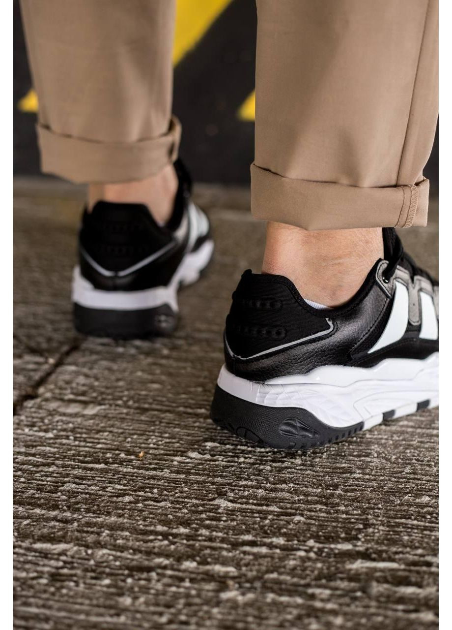 Чорні Осінні кросівки чоловічі adidas niteball black white 3.0 адідас найтбол No Brand