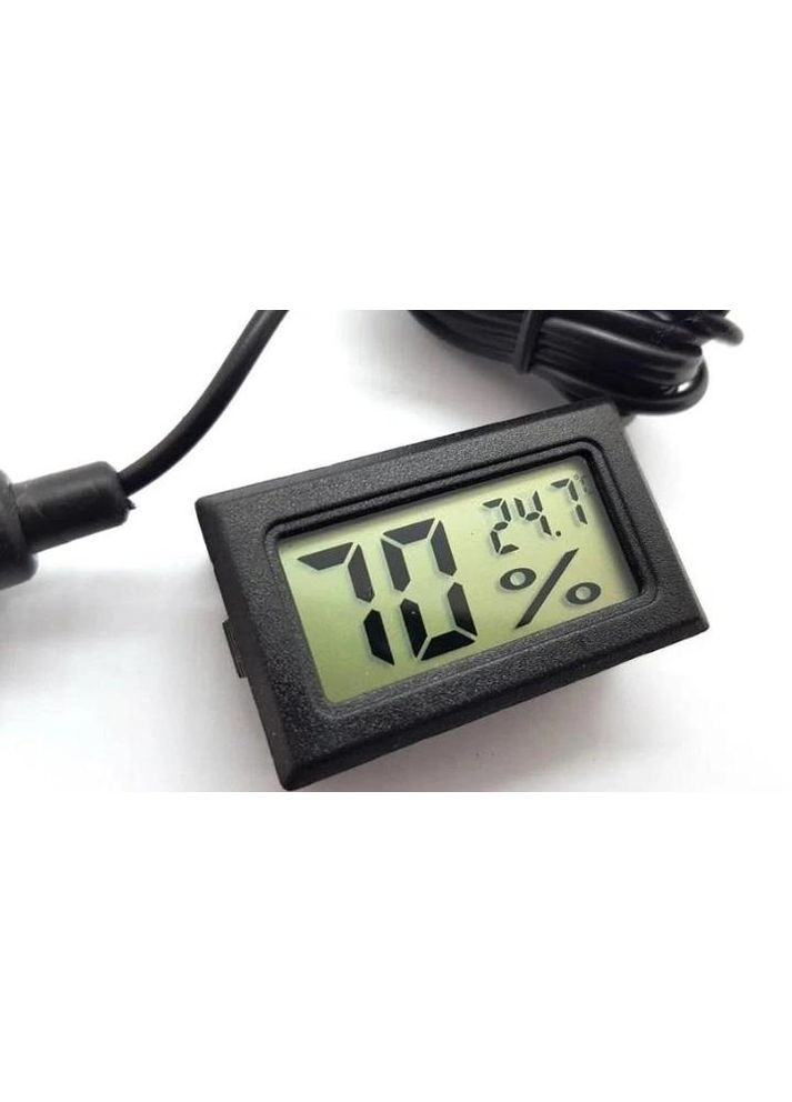 Термогігрометр цифровий з виносним датчиком 1,5 м вологомір термометр чорний (HT050791) Xiamen (342122399)