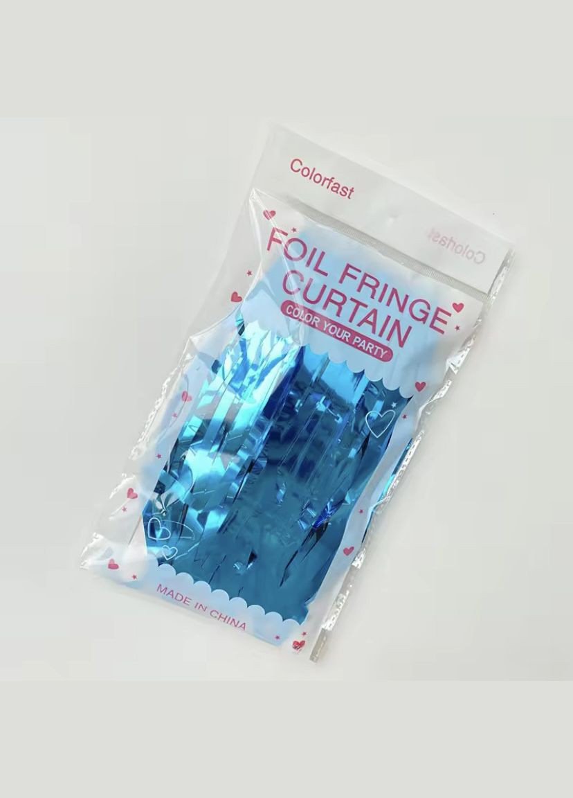 Штора дощик 1*2 метра для фотозон світло-синій No Brand (345704979)