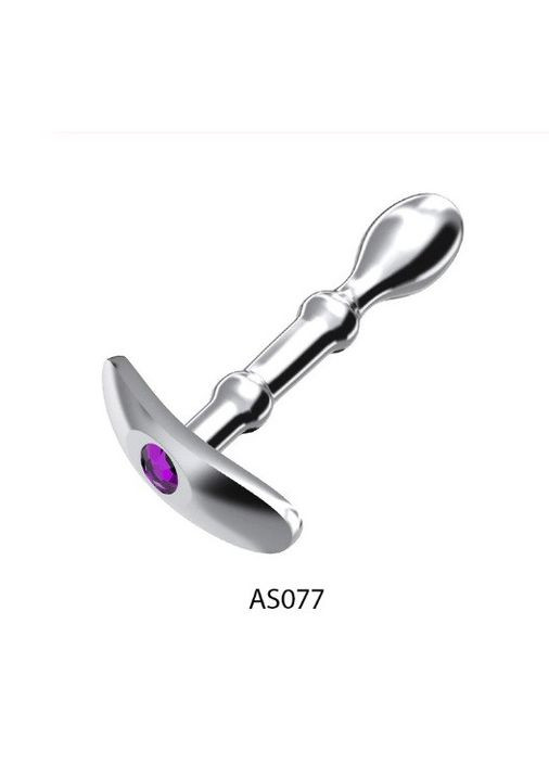Анальна пробка з нержавіючої сталі з кристалом для чоловіків і жінок AS077 DUSEN 111*53*22 мм No Brand (307084761)