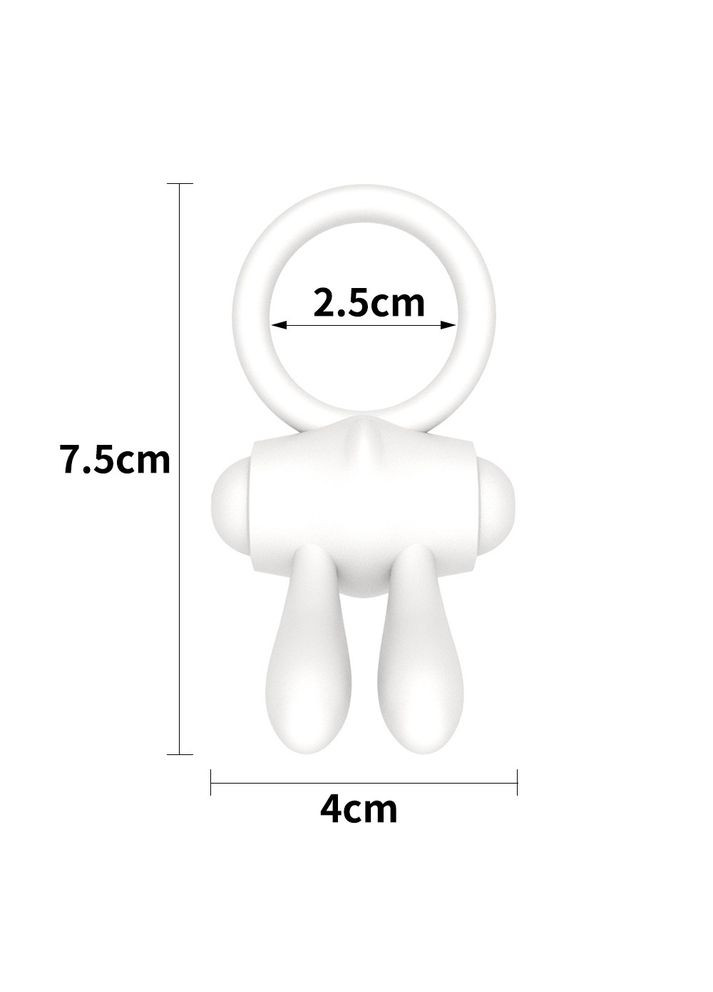 Ерекційне кільце - Power Clit Cockring Rabbit White Lovetoy (322184610)