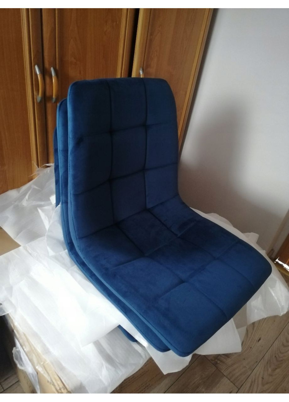 Стілець Mila Velvet Синій / Чорний MILAVCGR Signal (372178010)