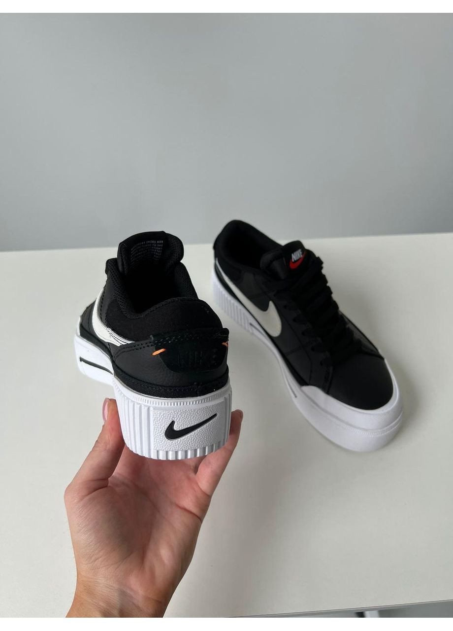 КРОССОВКИ ЖЕНСКИЕ NIKE COURT LEGACY LIFT BLACK НАЙК КОУРТ ЛЕГАСИ No Brand чёрные демисезоны (368886012)