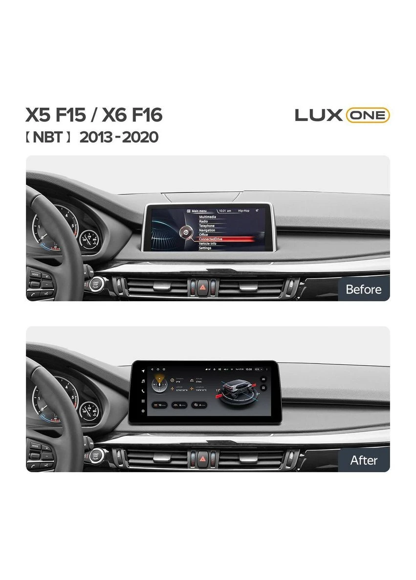 Штатная магнитола LUX ONE 6+128 Gb BMW X5 F15 X6 F16 NBT (Left hand drive) 2013-2020 12.3" Teyes (378920239)