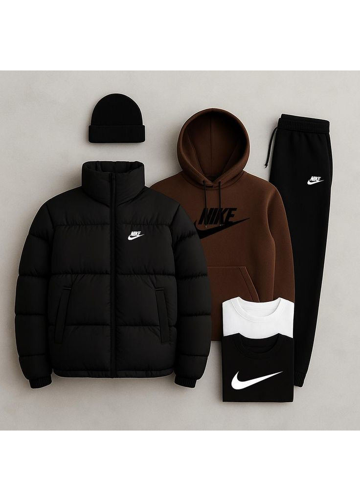 Комплект 6в1 (шапка+худі+штани+2 футболки+пуховик) No Brand (369340268)