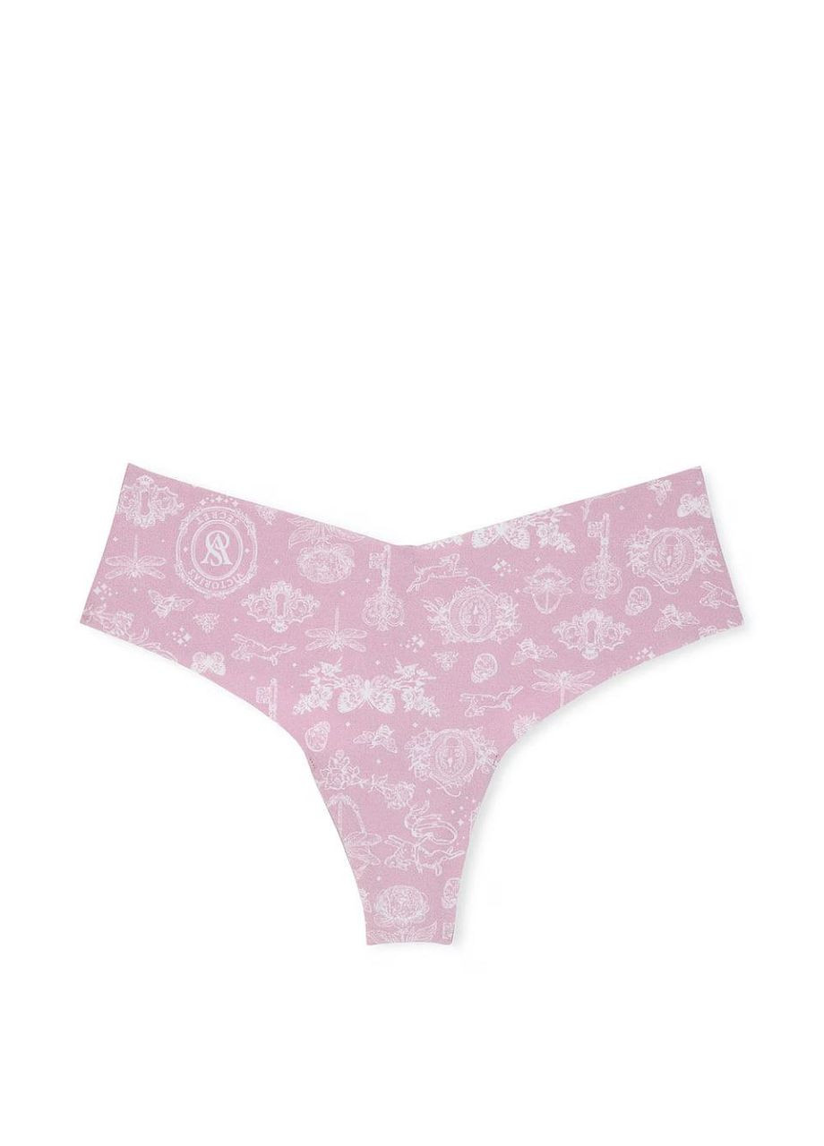 Трусики-стринги женские бесшовные No-Show Thong Panty сиреневые Victoria's Secret (328904327)