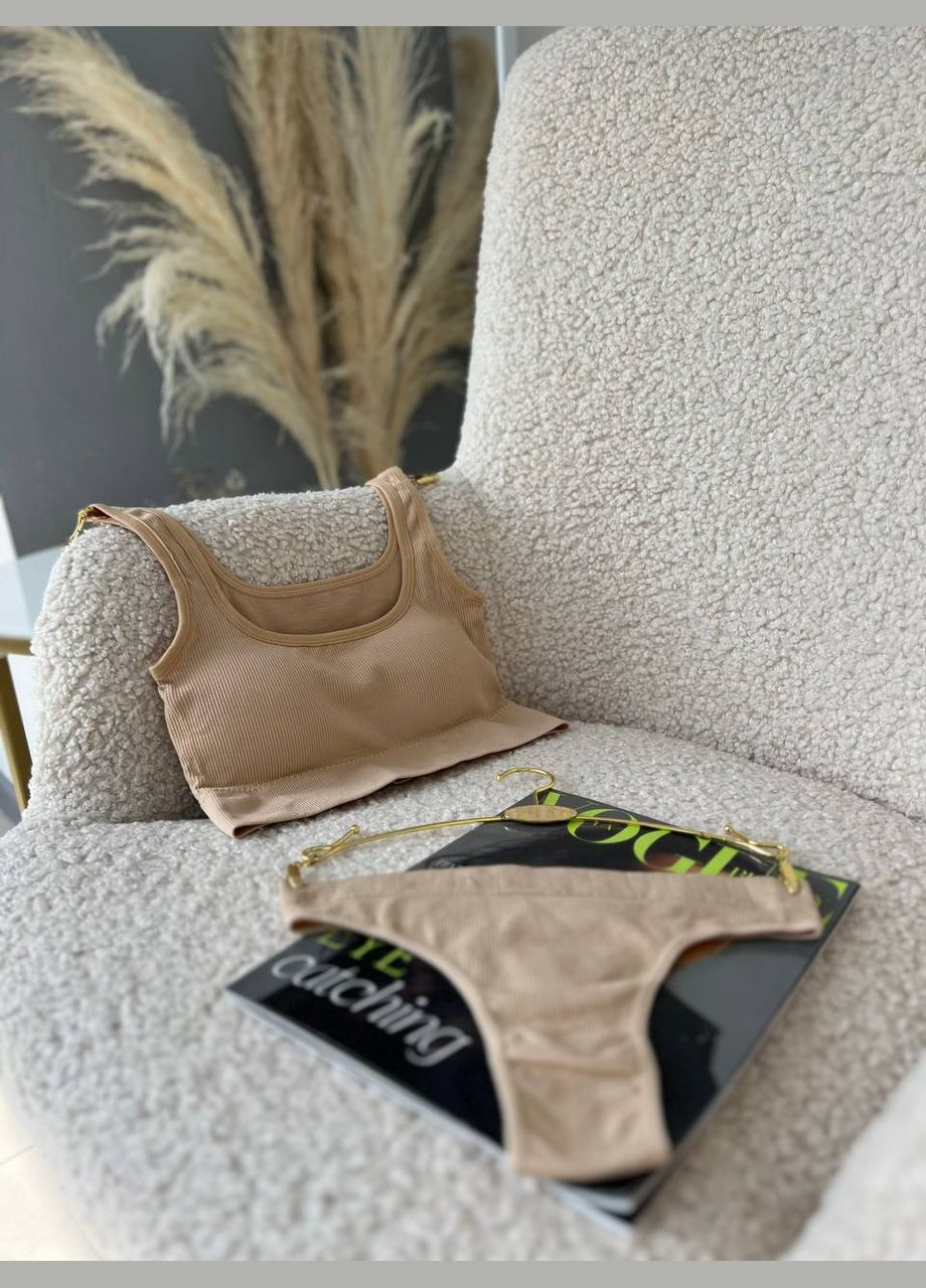 Бежевый демисезонный женское базовое белье бежевое No Brand білизна